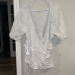 Womens Old Navy wrap around blouse.